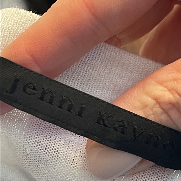 Jenni Kayne White Hemp Blend Sheer Tee Shirt Medium - Picture 4 of 6